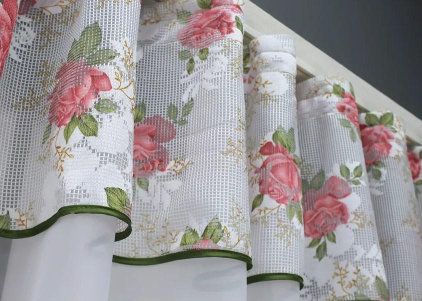 Гардина на кухню шифон/жаккард 280х170 см Белый/Терракотовый (110к) - фото 5 Гардина на кухню шифон/жаккард 280х170 см Белый/Терракотовый (110к) - фото 5