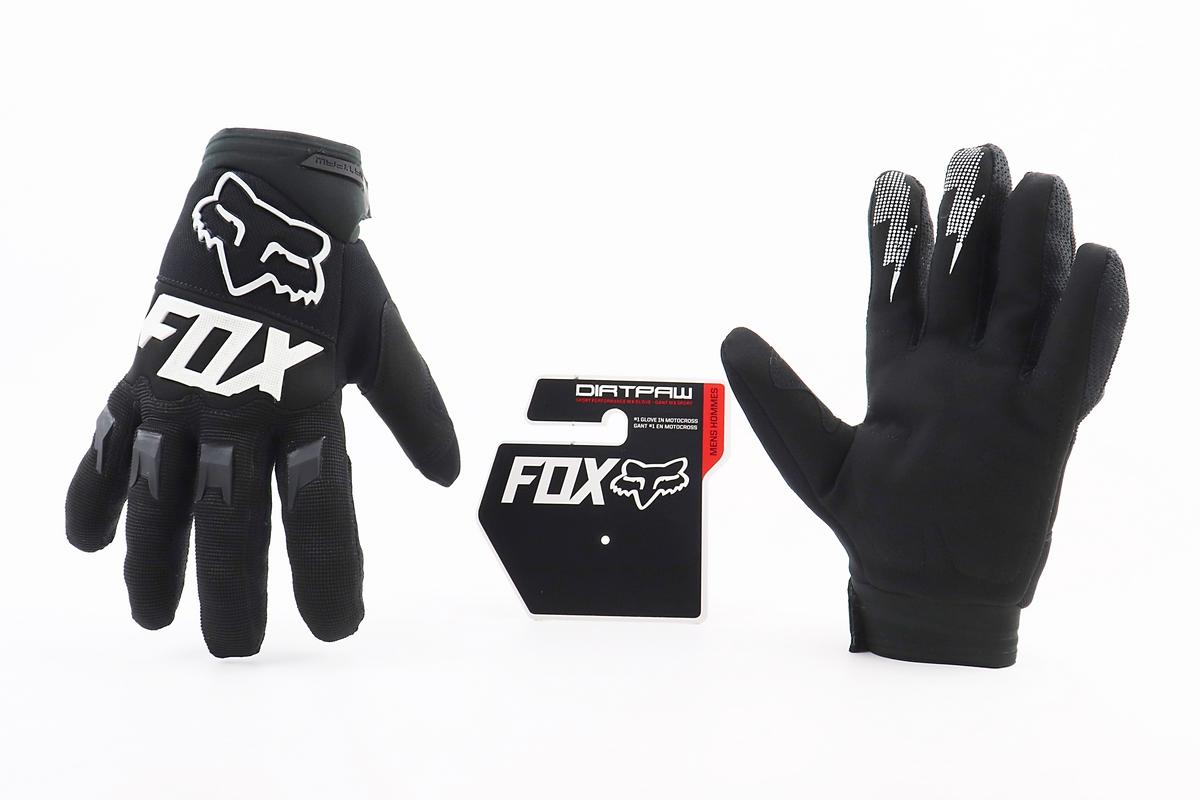 Рукавички мотоциклетні L Чорно-білий (18235505)