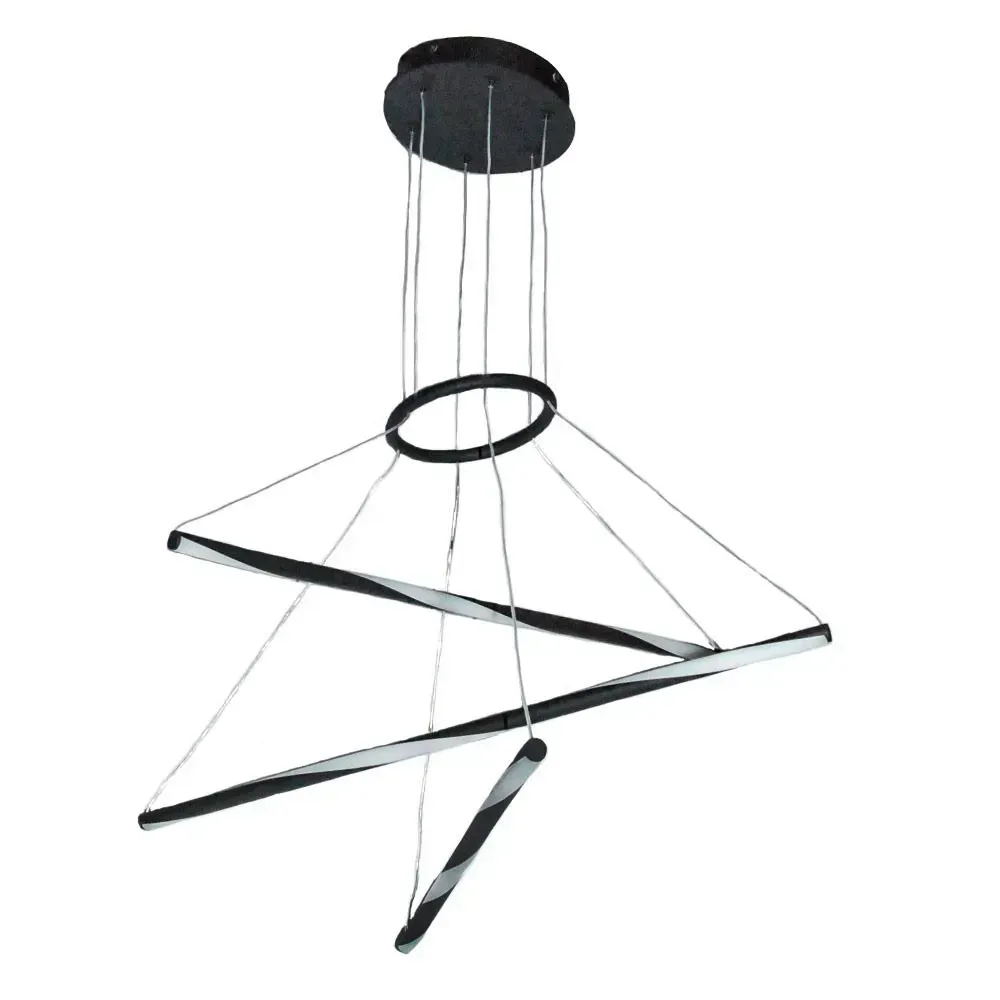 Люстра підвісна світлодіодна PowerLux PWL 21W 3000K IP20 ART-Spiral BK (PW21850) - фото 3