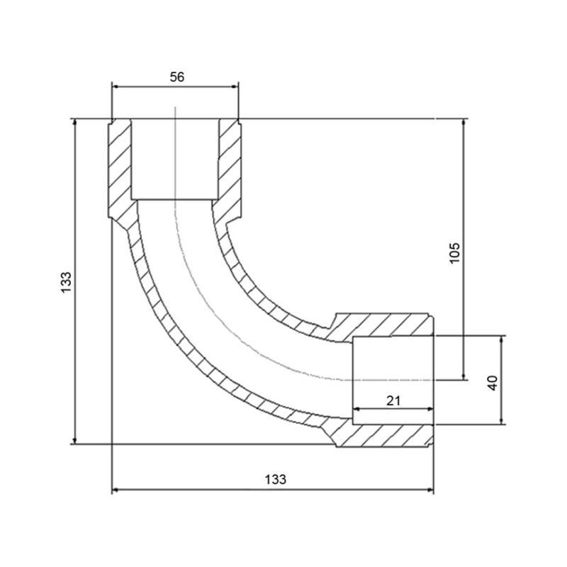 Кутник Blue Ocean PPR відвід 40 мм 90° ВВ (FRRS00010019) - фото 2 Кутник Blue Ocean PPR відвід 40 мм 90° ВВ (FRRS00010019) - фото 2