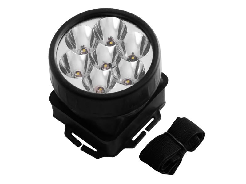 Фонарь налобный 1396 7-LED батарейный (3836)