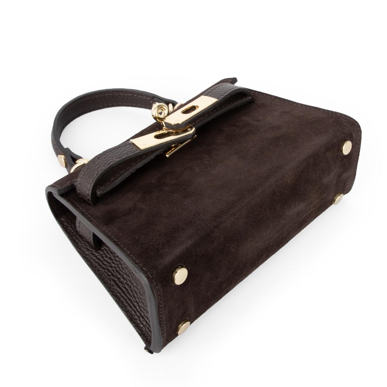 Сумка жіноча замшева Virginia Conti 04011 Шоколадний (2765513993) - фото 3