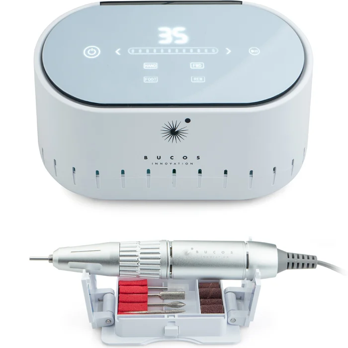 Фрезер для манікюру Bucos Nail Drill X3 PRO 65 Вт 35 000 об/хв White pearl