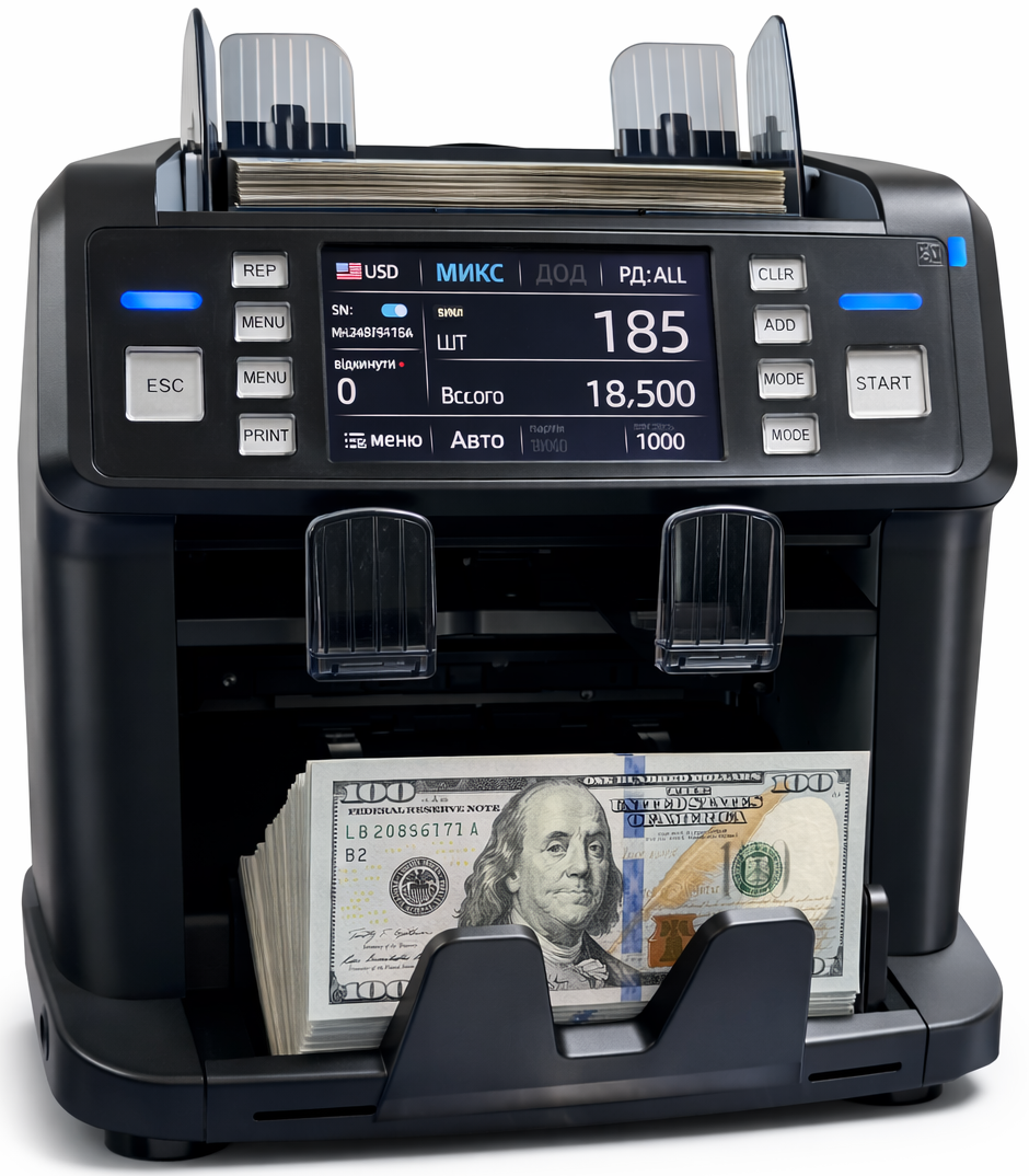 Лічильник банкнот Bill Counter перевірка на фальш PRO MAX FULL TOUCH 2025