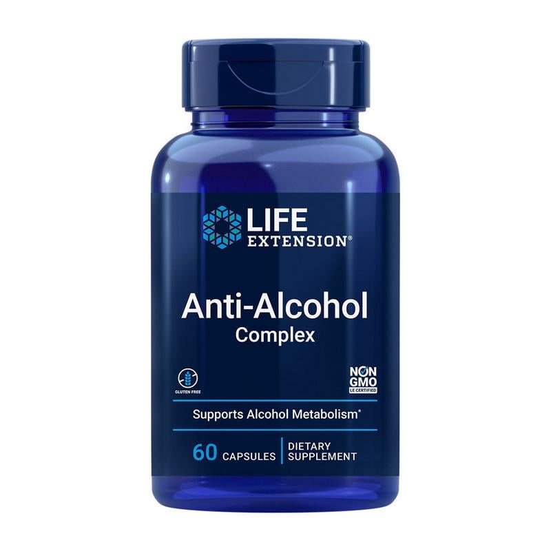 Комплекс из NAC бенфотиамином и витаминами Life Extension Anti-Alcohol Complex 60 капс.