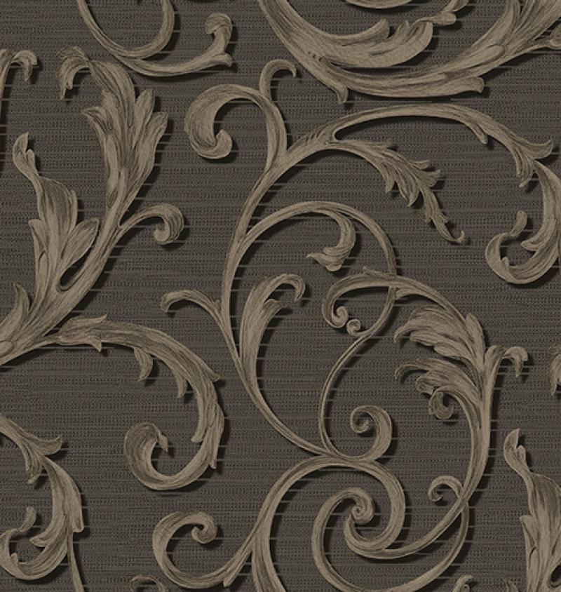 Обои виниловые на бумажной основе AdaWall Gordion 2612-4 Elegant Curly Leaves 15,6х1,06 м