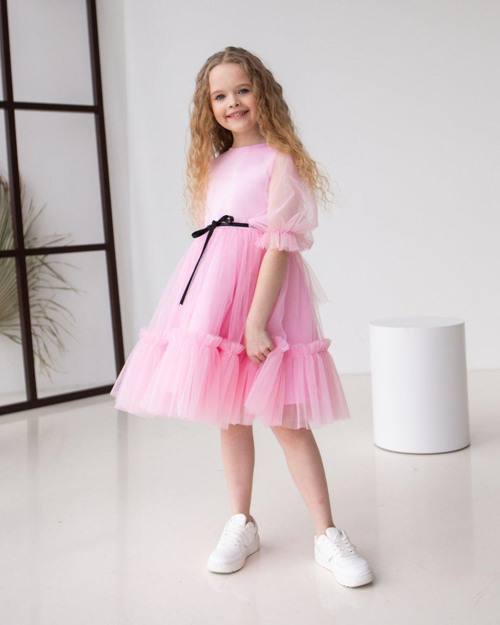 Платье праздничное для девочки 140 см Розовый (2228297068)