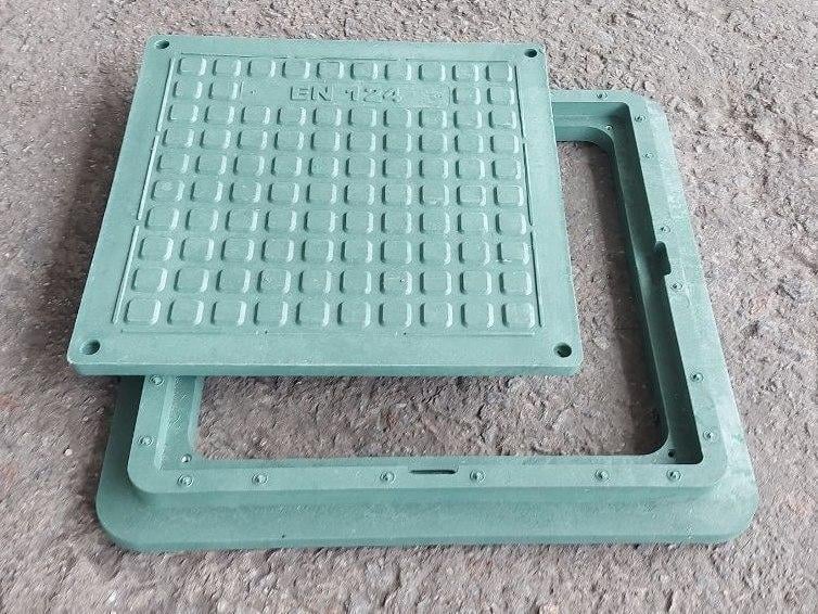 Люк канализационный квадратный 740х740 мм 1 т Зеленый (luk24) - фото 5 Люк канализационный квадратный 740х740 мм 1 т Зеленый (luk24) - фото 5