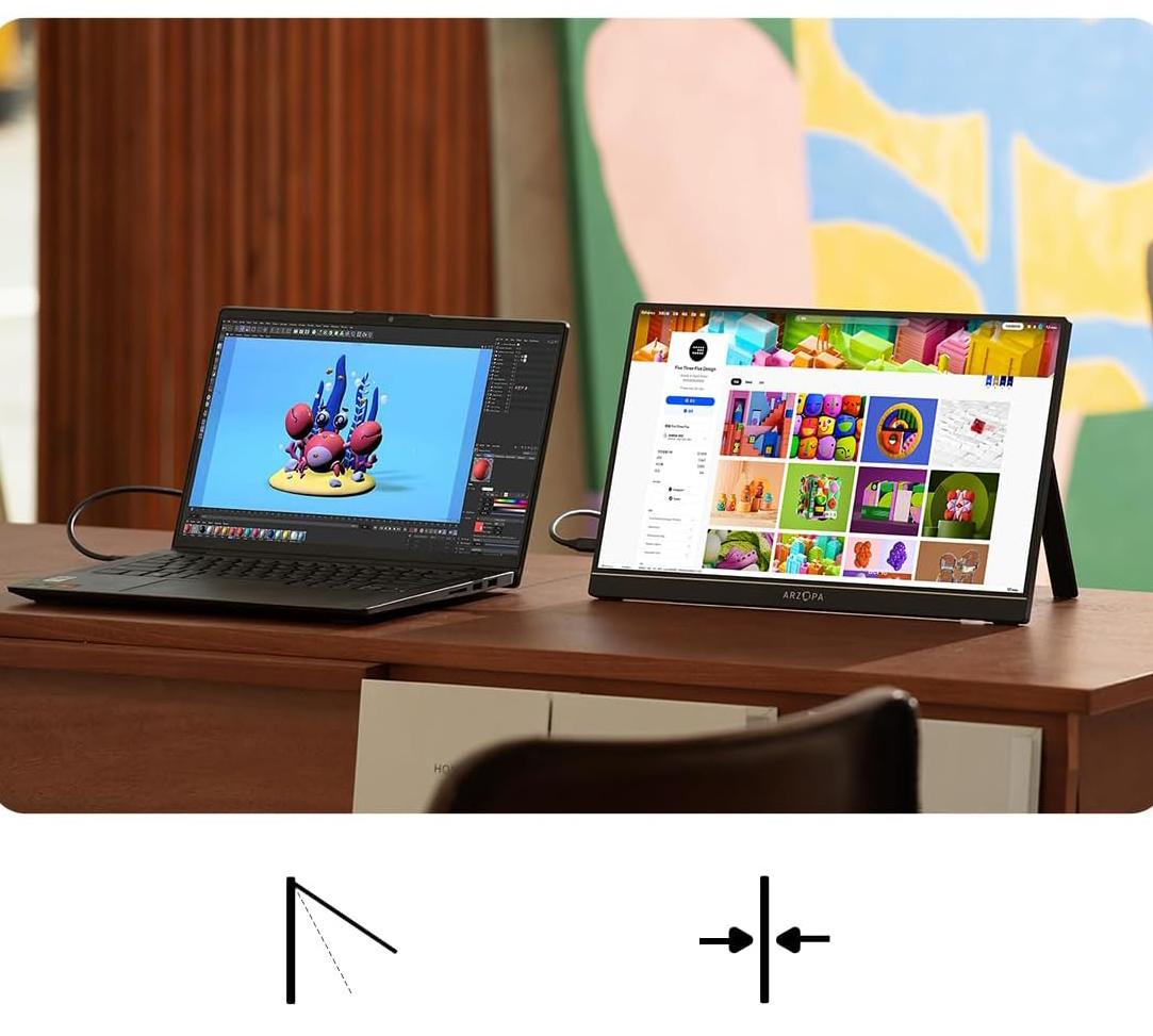 Монітор портативний ARZOPA 16.1" sRGB 1920×1080 FHD IPS підтримкою HDMI/Type-C/USB-C ігровий екран Eye-Care для ноутбука/ПК/Mac/PS3/4/5 /Xbox - фото 5 Монітор портативний ARZOPA 16.1" sRGB 1920×1080 FHD IPS підтримкою HDMI/Type-C/USB-C ігровий екран Eye-Care для ноутбука/ПК/Mac/PS3/4/5 /Xbox - фото 5