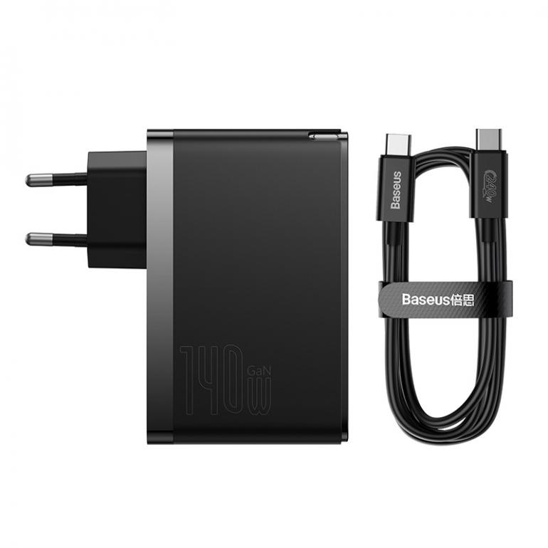 Зарядное устройство Baseus GaN5 Pro Fast Charger 2C U 140W Black (CCGP090202) - фото 1