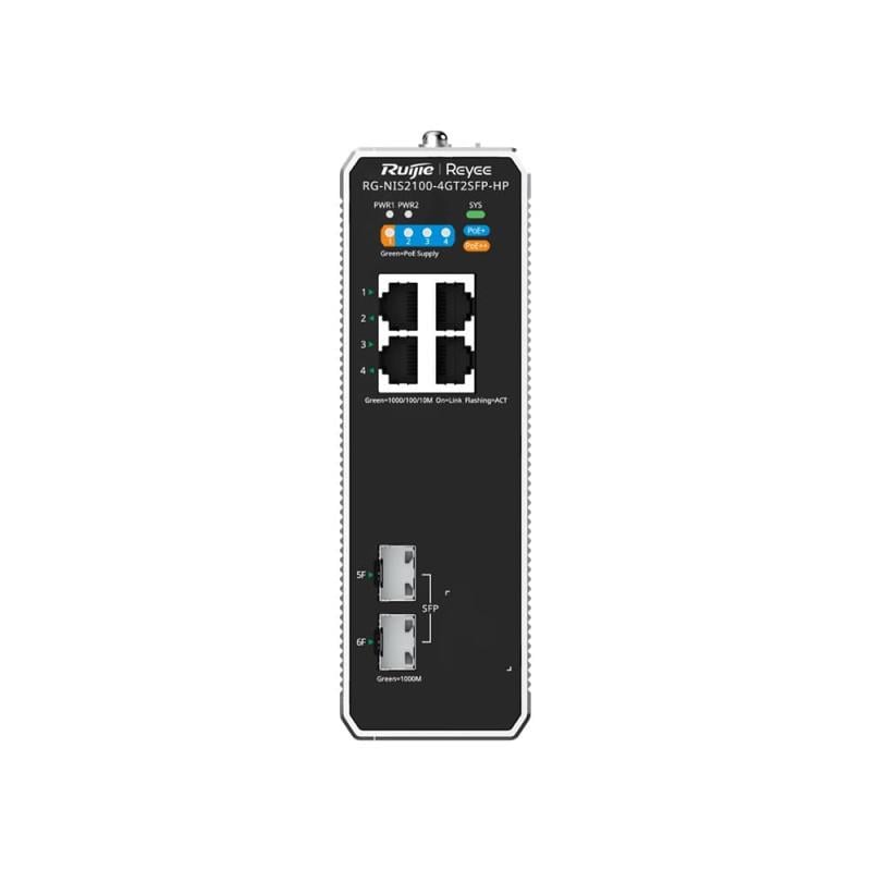 Коммутатор управляемый Ruijie Reyee RG-NIS2100-4GT2SFP-HP PoE++ 6 портов (3103387576)
