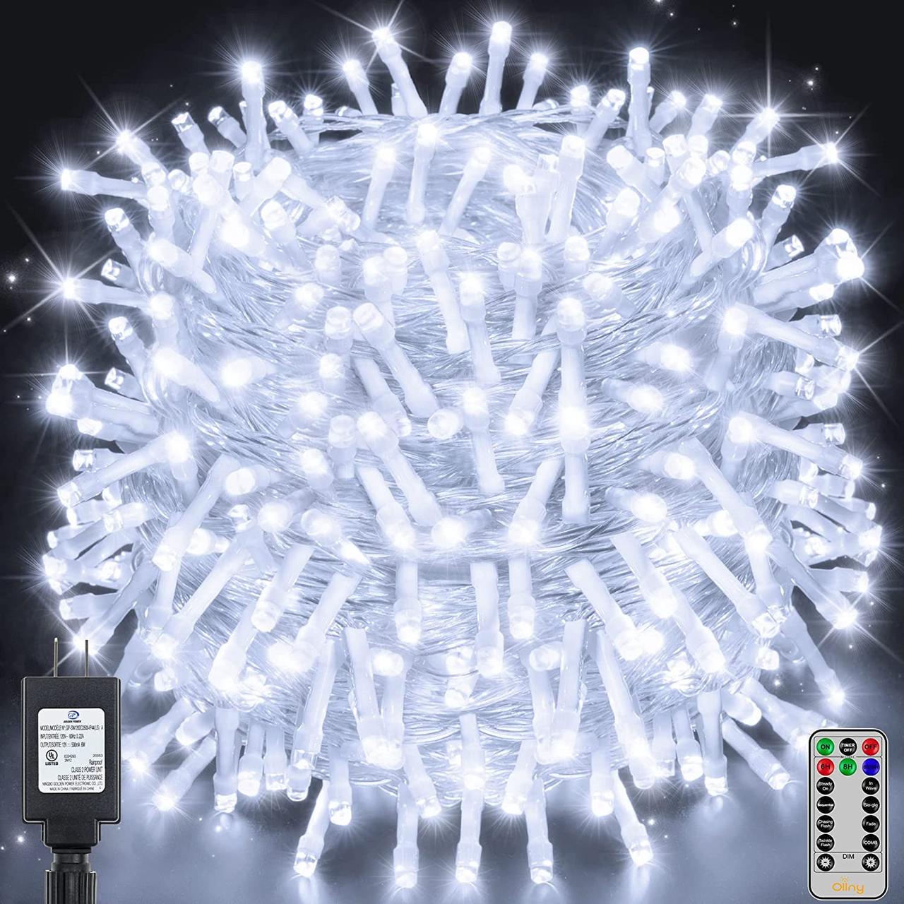 Гирлянда уличная нить Рождественские огни Ollny 100 м 1000 LED 8 режимов (1848243143)