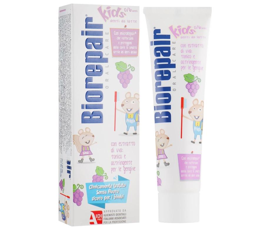 Зубна паста виноград Kids Milk Teeth Biorepair 50 мл (8017331071076)