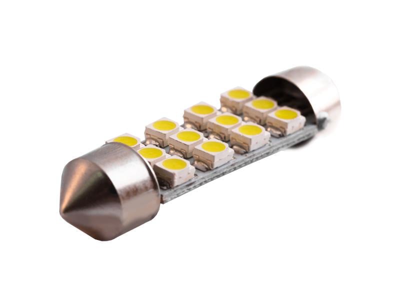 Автомобильная лампа светодиодная LEDUA S85 41 мм 12 SMD 1206 12V Белый (74)