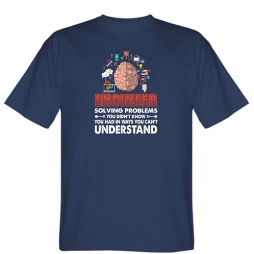Футболка мужская Engineer solving problems XL Темно-синий (11854469-8-174140-XL) Футболка мужская Engineer solving problems XL Темно-синий (11854469-8-174140-XL)