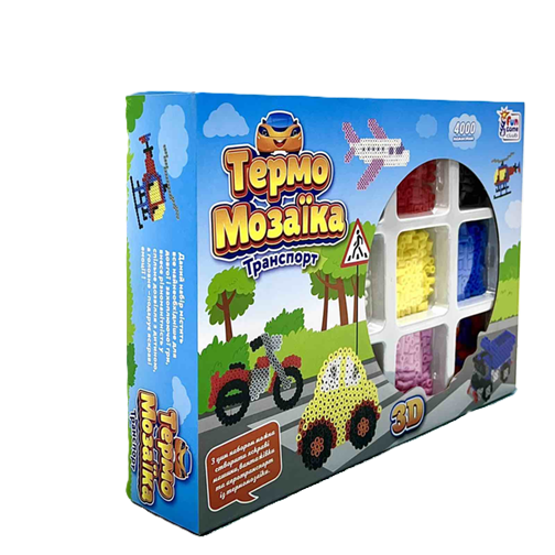 Детская термомозаика 4Fun Games Club 40057 24/2 Транспорт 3D-фигурки/4000 бусин/3 основы (136612)