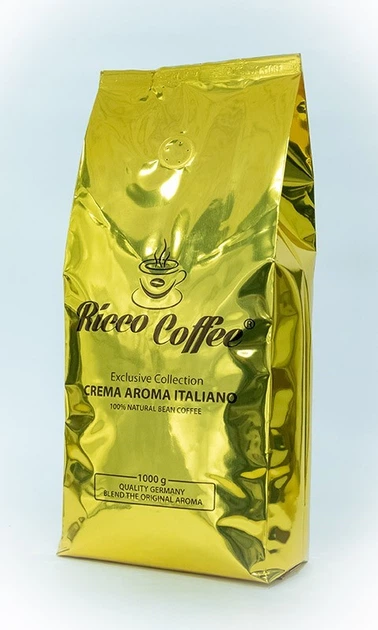 Кава в зернах Ricco Coffee Crema Aroma Italiano 1 кг