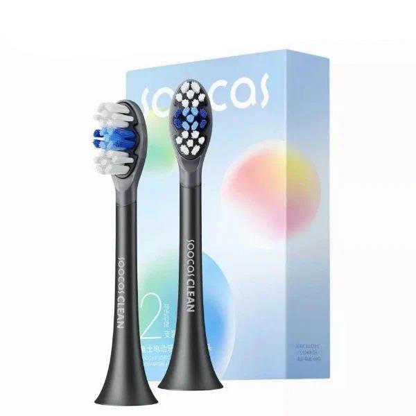 Насадки для зубной щетки SOOCAS Clean Cloud D3/X3U/X5/V1/V2 2 шт. Черный (3467) Насадки для зубной щетки SOOCAS Clean Cloud D3/X3U/X5/V1/V2 2 шт. Черный (3467)