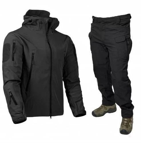 Костюм военный демисезонный Soft Shell XXL Черный (25590228)