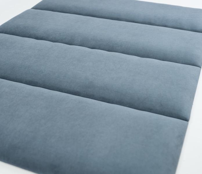 Стінова панель самоклеюча м'яка Soft Pan велюр 30х90х3,7 см матовий Джинсовий (309003) - фото 2 Стінова панель самоклеюча м'яка Soft Pan велюр 30х90х3,7 см матовий Джинсовий (309003) - фото 2