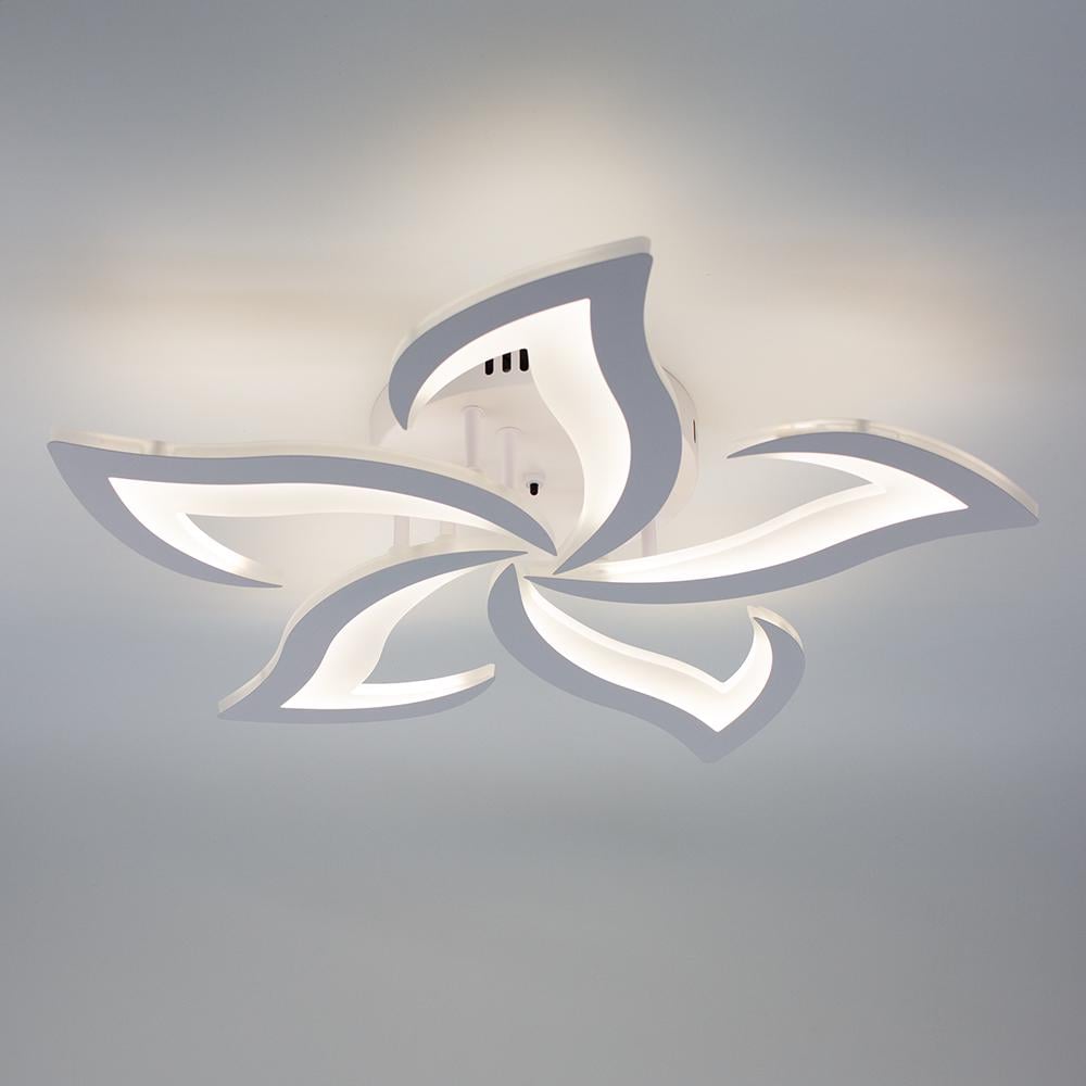 Люстра управляемая светодиодная ESLLSE ELLA 50 Вт 5F 600x95 мм Белый (10595)