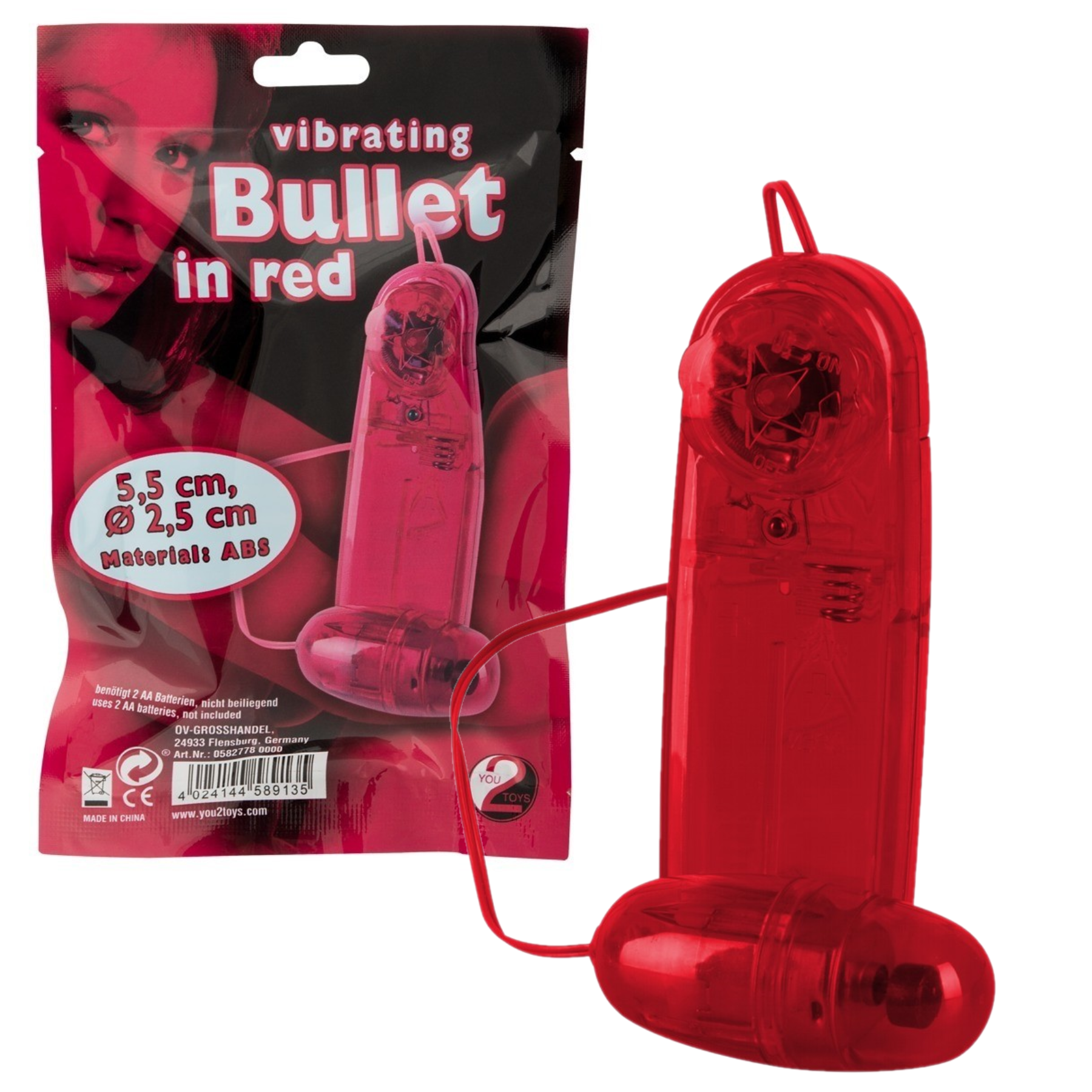 Виброяйцо с пультом управления Vibrating Bullet In Red You2Toys Красный Виброяйцо с пультом управления Vibrating Bullet In Red You2Toys Красный