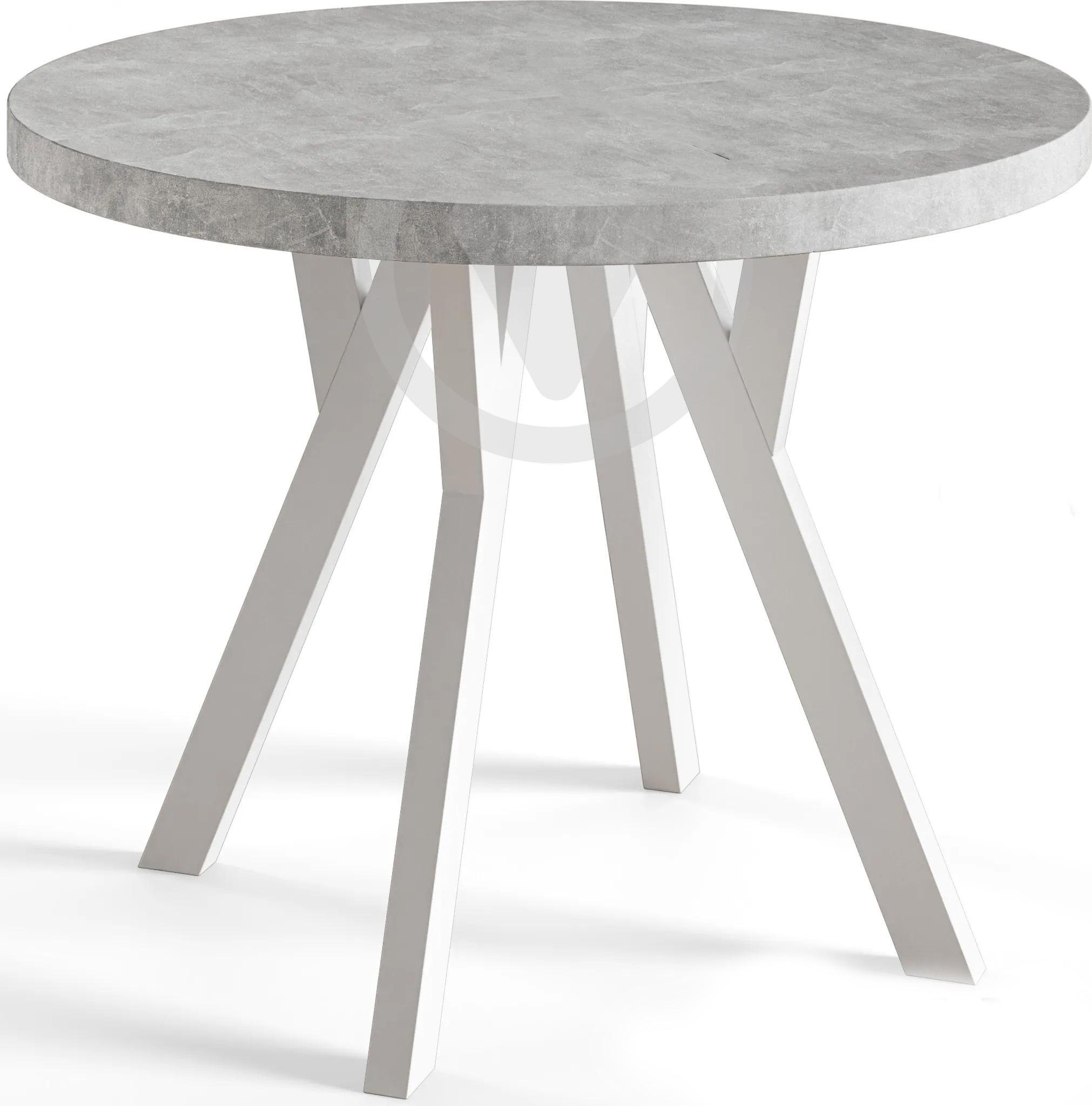 Стол кухонный круглый RoMax Lite Loft 80 см Бетон/Белый - фото 1 Стол кухонный круглый RoMax Lite Loft 80 см Бетон/Белый - фото 1