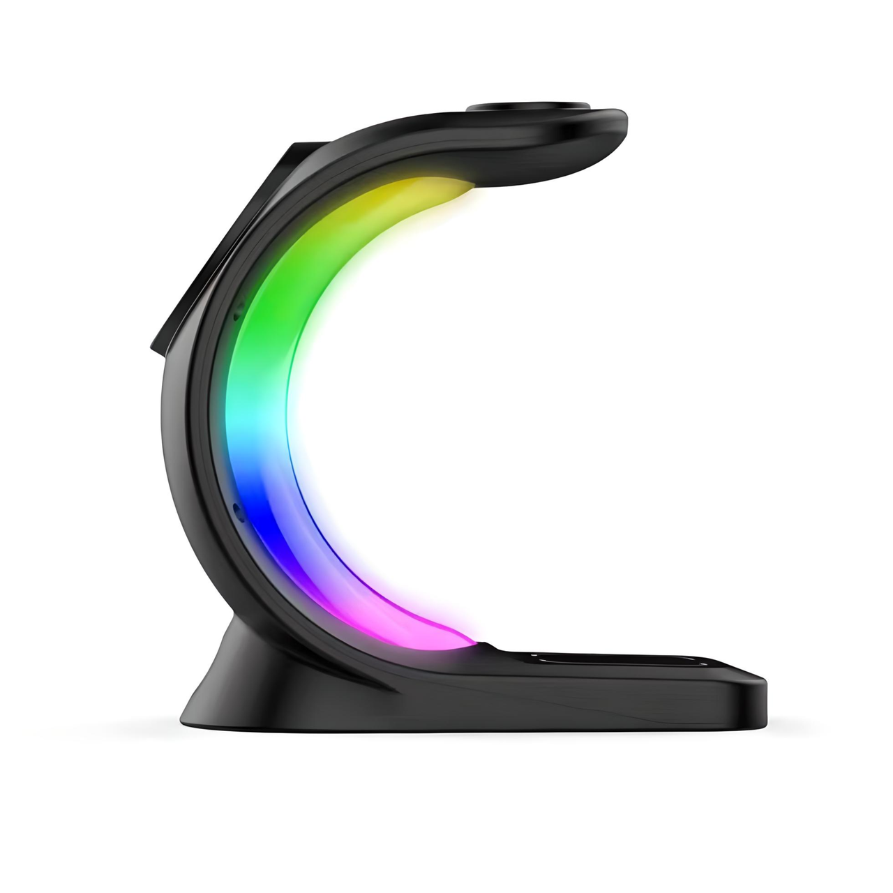 Зарядное устройство для iPhone/наушников AirPods/смарт-часов AppleWatch с RGB ночником Black (2066738493) Зарядное устройство для iPhone/наушников AirPods/смарт-часов AppleWatch с RGB ночником Black (2066738493)