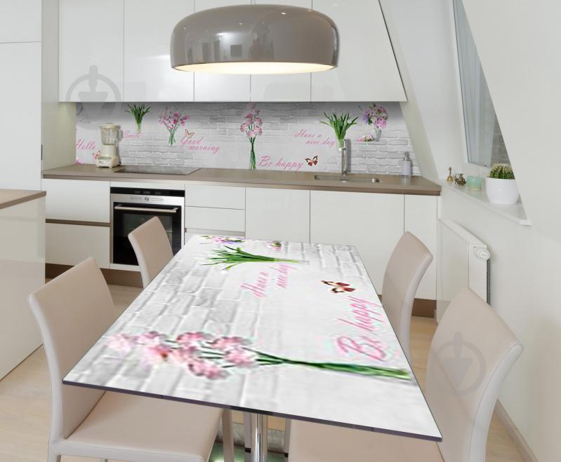 Наклейка 3Д виниловая на стол Zatarga «Милый утренний сюрприз» 600х1200 мм для домов, квартир, столов, кофейн,