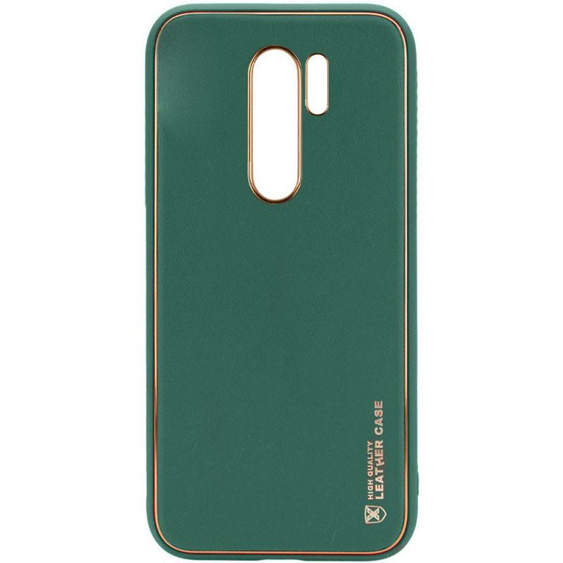 Противоударный Кожаный Чехол Xshield для Xiaomi Redmi Note 8 Pro Зеленый / Army green