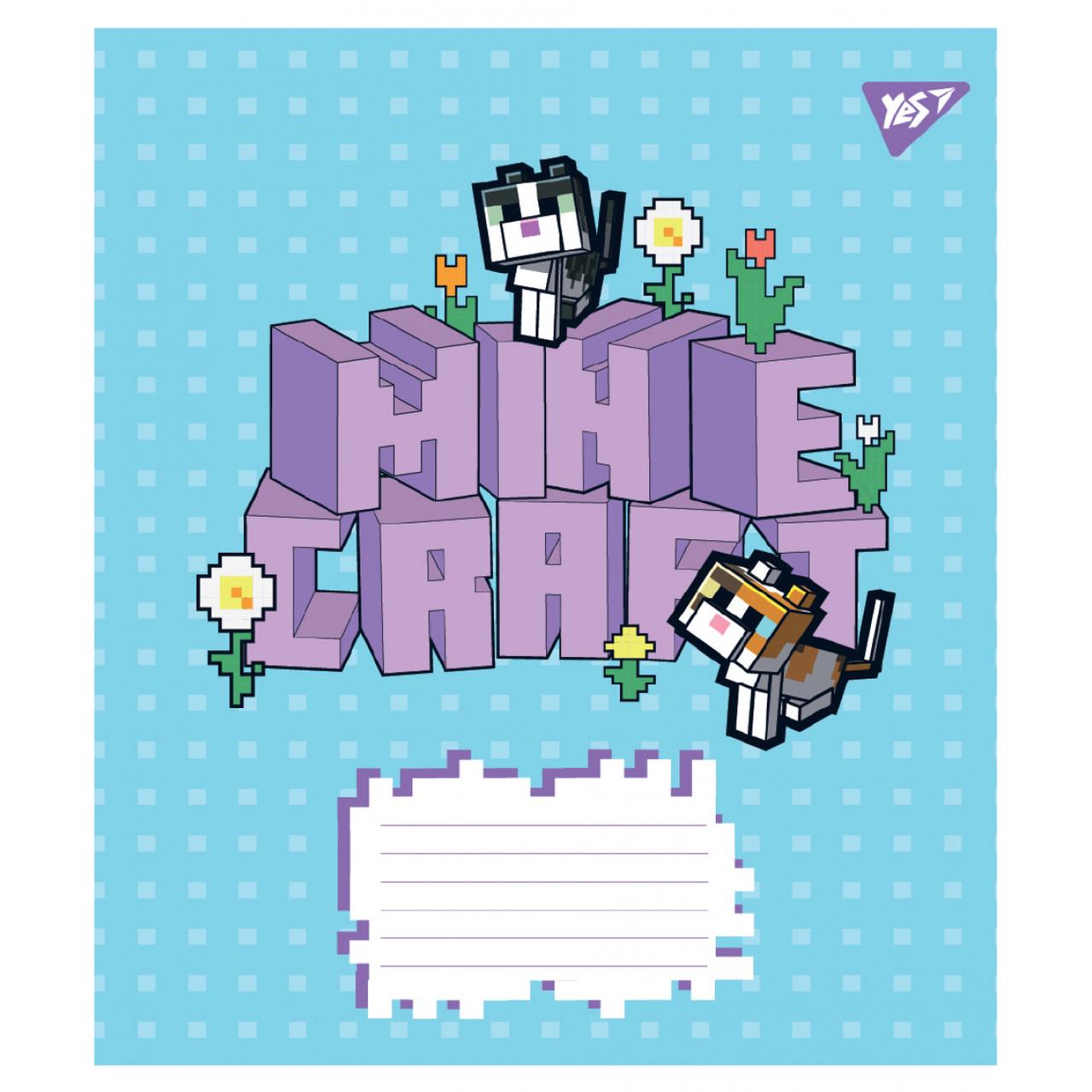 Комплект тетрадей школьный YES Minecraft Flowers для девочки А5/24 линия 5 шт. (767589) - фото 3