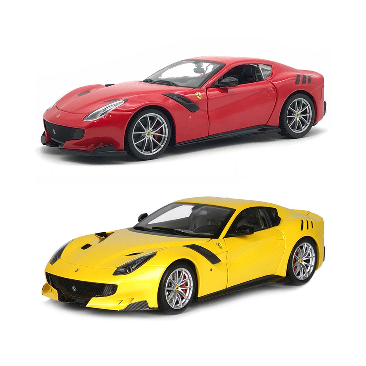 Автомодель игрушечная детская FERRARI F12TDF 1:24 Желто-красный