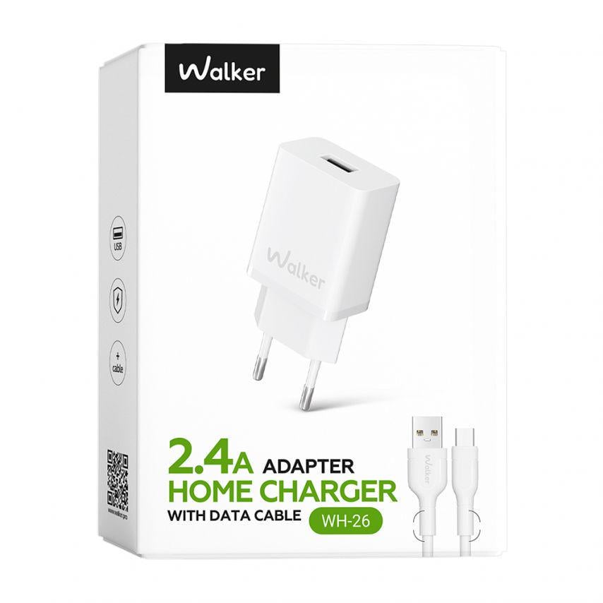 Сетевое зарядное устройство для Walker 2в1 WH-26 1USB/2.4A и Data Cable USB to Micro White - фото 7 Сетевое зарядное устройство для Walker 2в1 WH-26 1USB/2.4A и Data Cable USB to Micro White - фото 7