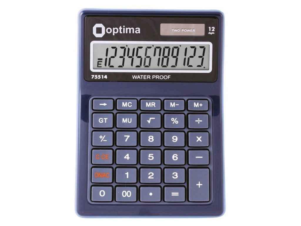 Калькулятор Optima O75514 настольный 12 разрядов водонепроницаемый (1052143) Калькулятор Optima O75514 настольный 12 разрядов водонепроницаемый (1052143)