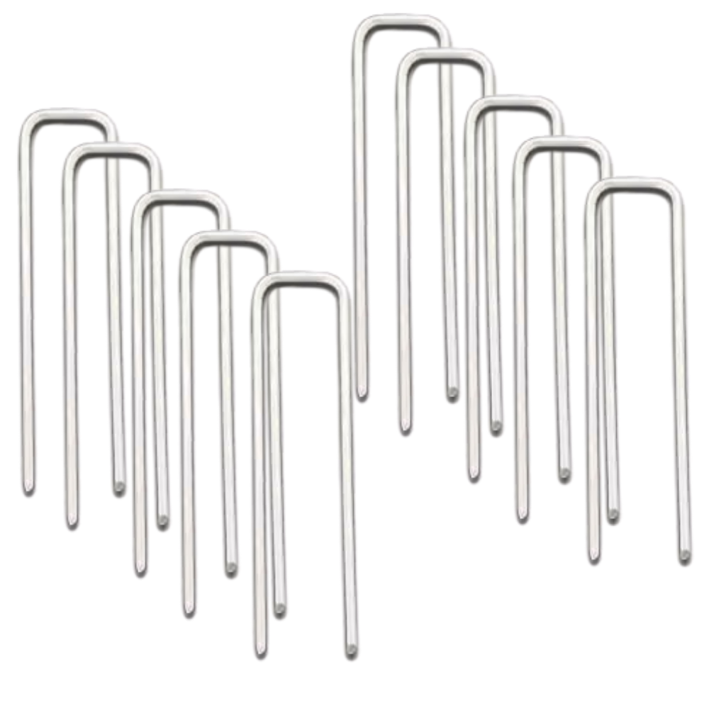 Набор скоб садовые крепежные металлические оцинкованные универсальные 10 шт. 4х10 см (skoby_10cm)