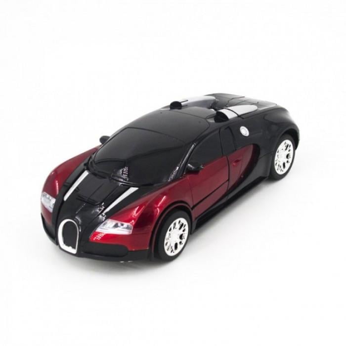Машинка трансформер Autobots Bugatti Veyron Robot Car Size 1:18 с пультом Красно-черный
