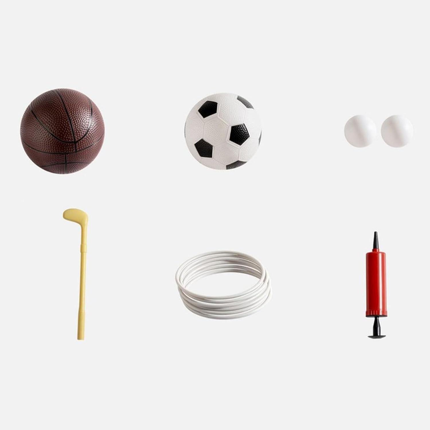 Детский игровой комплекс для игры в баскетбол/футбол/гольф/метание колец 4в1 (LJH65) - фото 11 Детский игровой комплекс для игры в баскетбол/футбол/гольф/метание колец 4в1 (LJH65) - фото 11