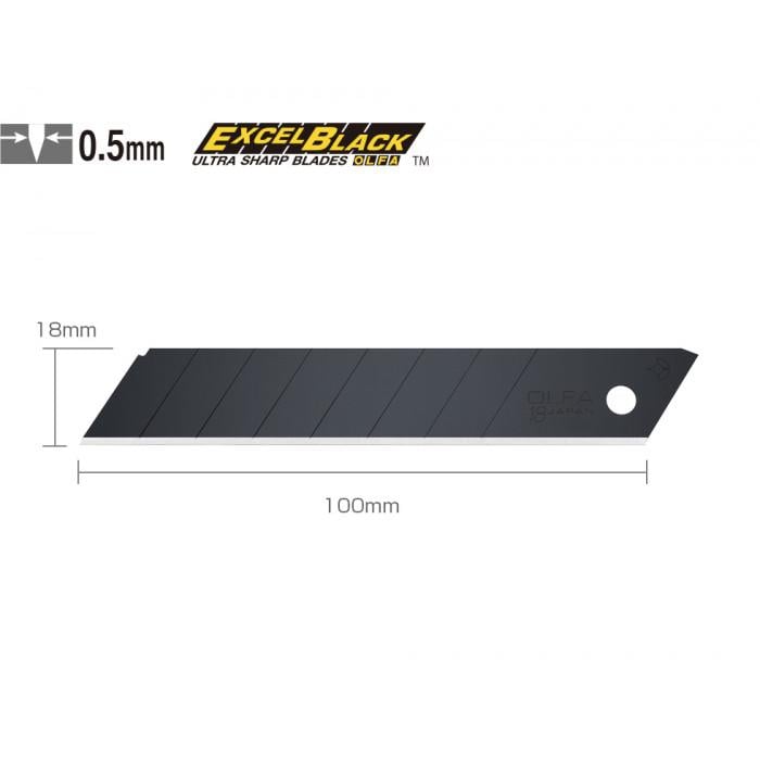 Лезвие Olfa LBB-10B Excel для CL OL SL-1 ML L-1 L-1/green L-2 L 301551 10 шт. Black (11692) - фото 3