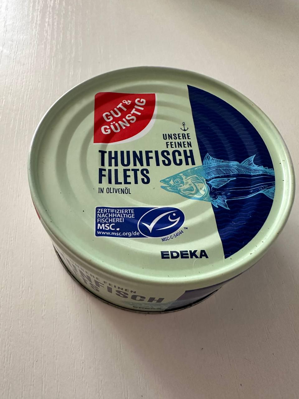 Тунец EDEKA Thunfisch Filets in Olivenol в оливковом масле 185 г (21060446) - фото 2