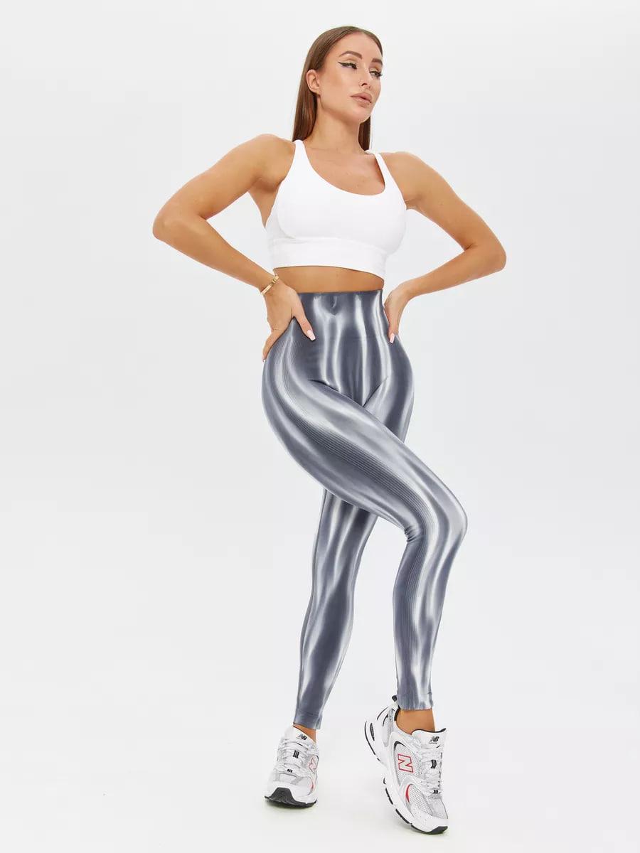 Лосини спортивні Push Up жіночі для тренувань неонові з ефектом Push Up з високою талією S Сірий (70034S) - фото 6 Лосини спортивні Push Up жіночі для тренувань неонові з ефектом Push Up з високою талією S Сірий (70034S) - фото 6