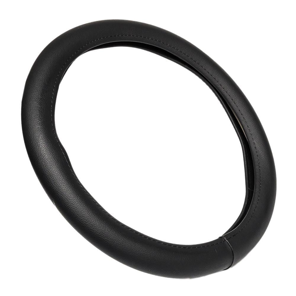 Чохол на кермо шкіряний Elegant Plus з одним швом М 38 см Чорний (EL 105 812)