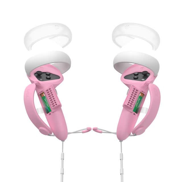 Удлиненный силиконовый чехол с открывающимися панелями и кольцом для контроллеров Oculus Quest 2 Rose (ACS-USCOPKFOQ2rs) - фото 1 Удлиненный силиконовый чехол с открывающимися панелями и кольцом для контроллеров Oculus Quest 2 Rose (ACS-USCOPKFOQ2rs) - фото 1