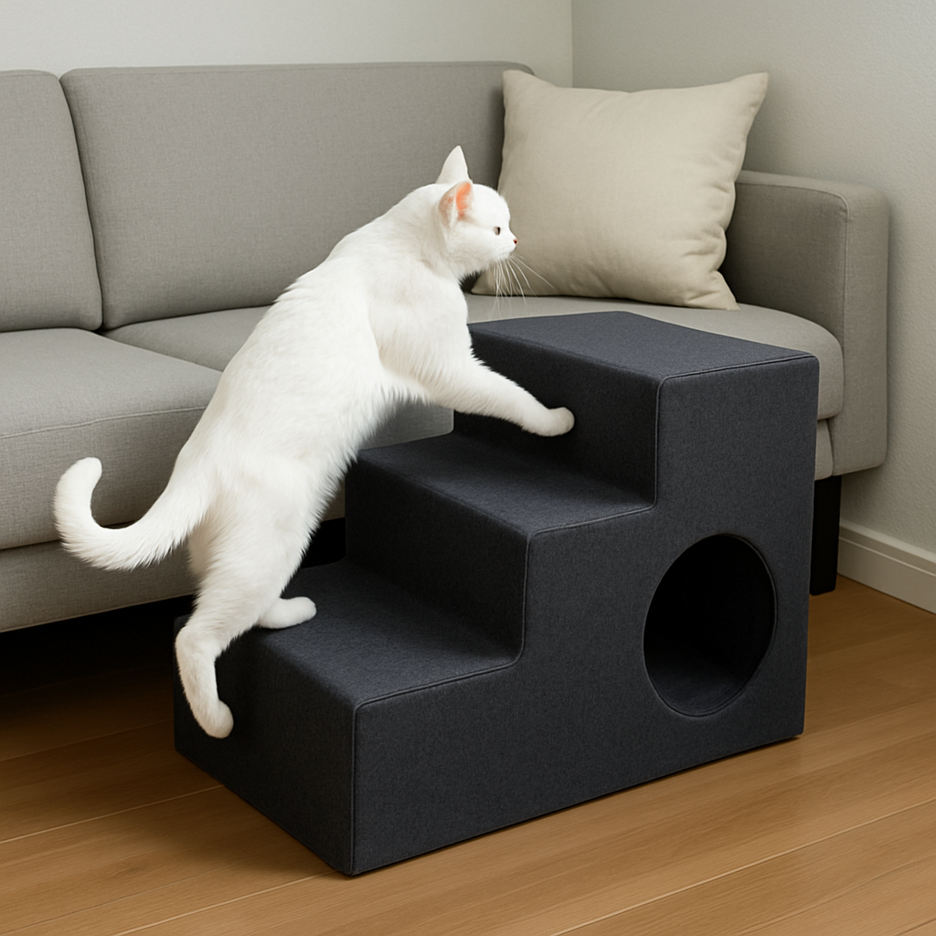 Ступень для собак 36х35х50 см Темно-серый (31195791)