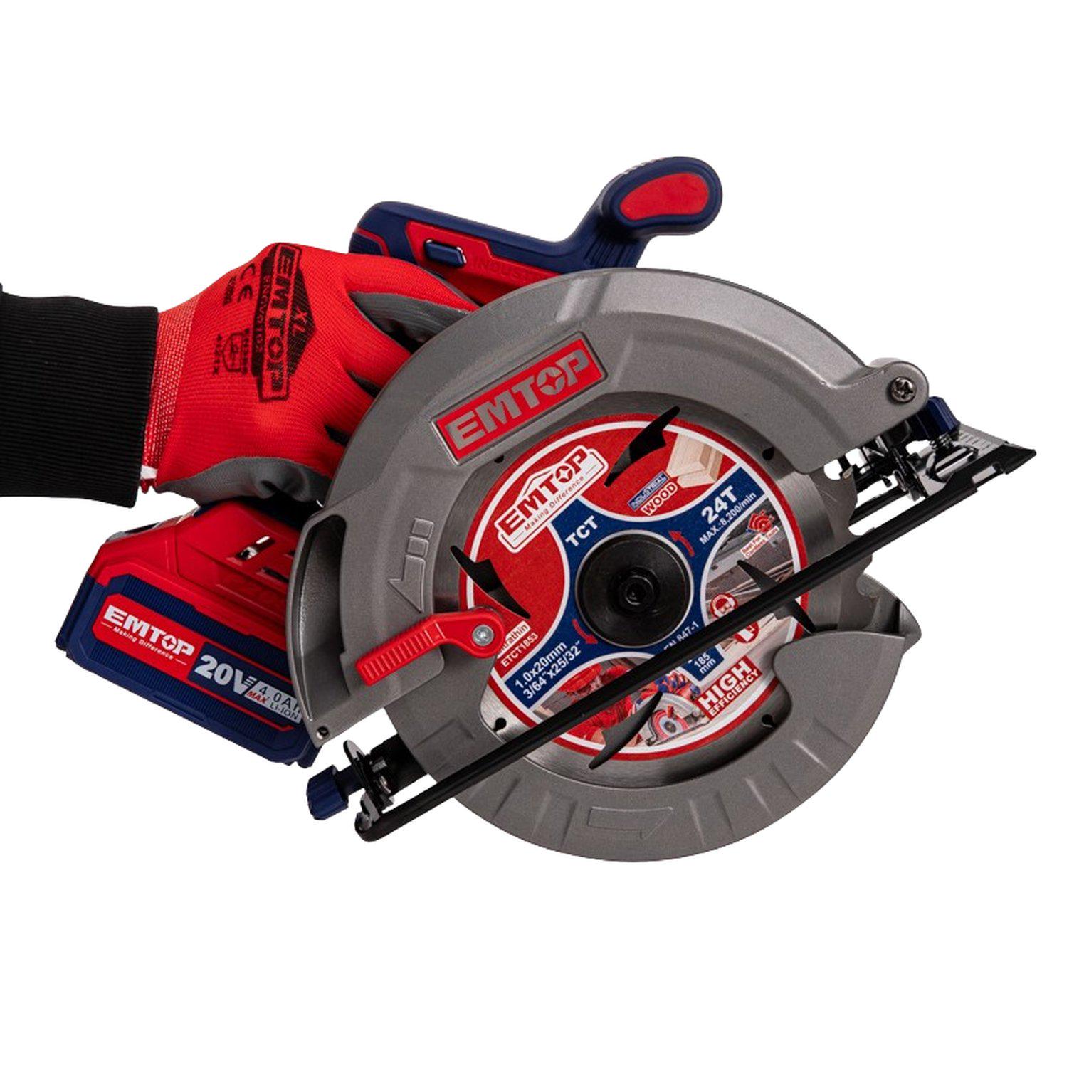 Пила дискова акумуляторна EMTOP ELCS18511 - фото 2 Пила дискова акумуляторна EMTOP ELCS18511 - фото 2