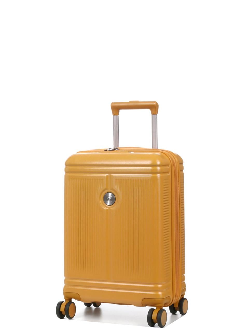 Валіза мала Airtex полікарбонат S 55x35x20+5 см 48 л 2,8 кг Жовтий (649)