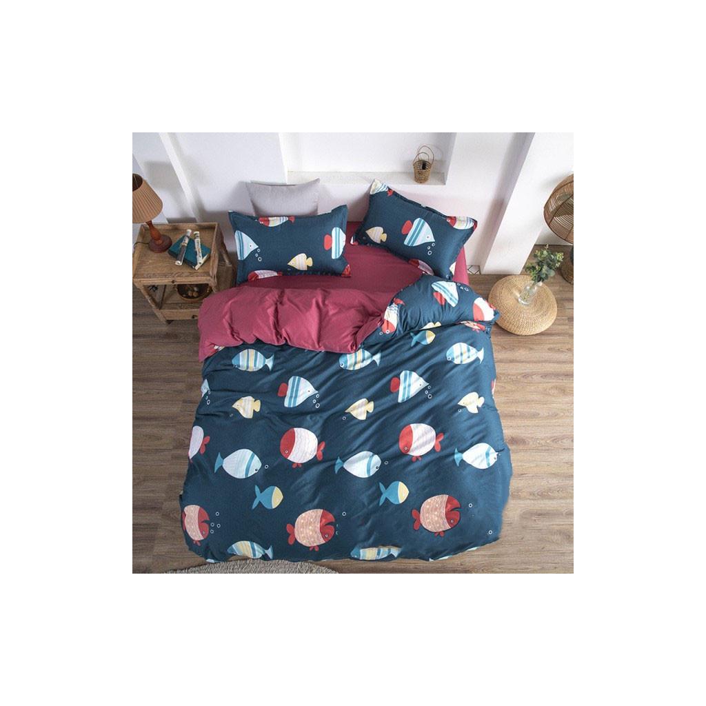 Комплект постельного белья MirSon Premium 17-0466 Fish are fabulous Бязь полуторный (2200003327656)