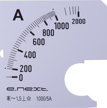 Шкала для амперметра E.NEXT e.meter72.a1000.scale 1000A АС 72х72 мм (s066008) - фото 2