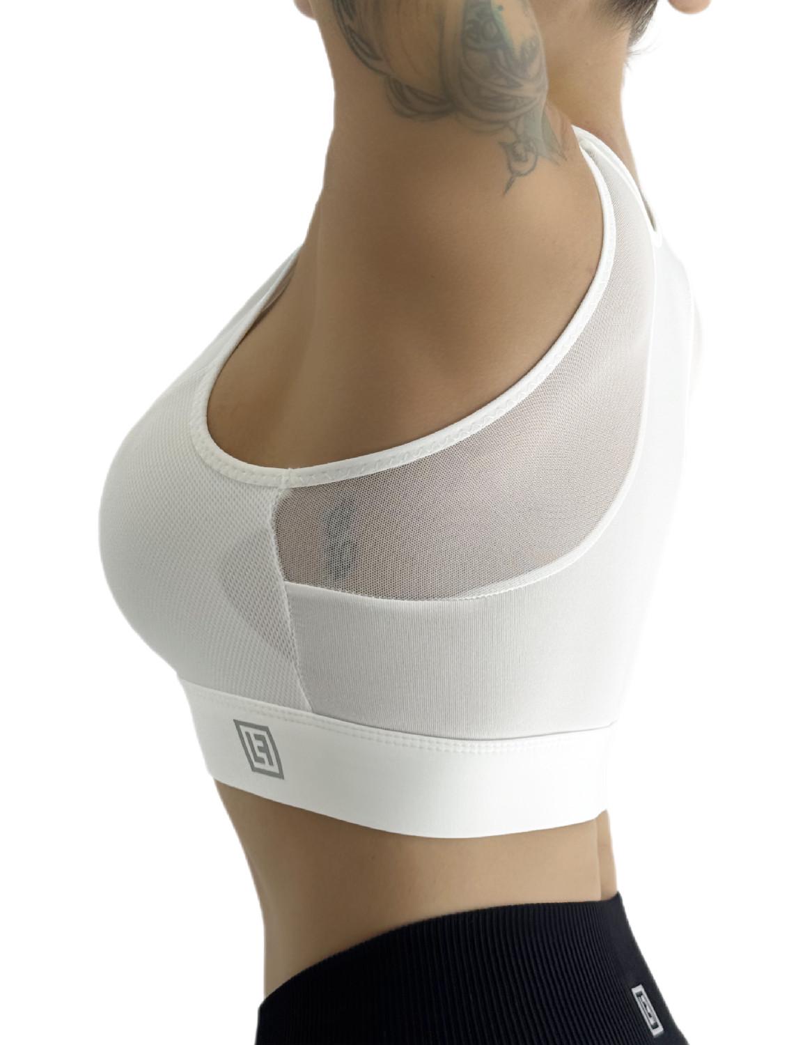 Топ спортивный для фитнеса LILAFIT на молнии пуш ап L Белый (LFB000027) - фото 3 Топ спортивный для фитнеса LILAFIT на молнии пуш ап L Белый (LFB000027) - фото 3