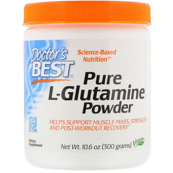 Глютамин Doctor's Best Pure L-Glutamine Powder 10.6 oz 300 г 60 порций DRB-00491