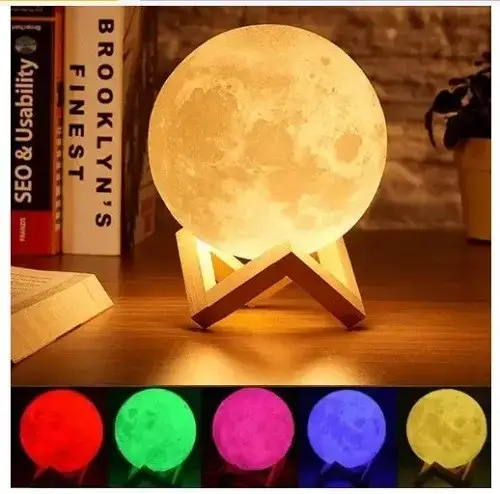 Настольный светильник 3D Луна с аккумулятором Moon Lamp (22721343) - фото 2